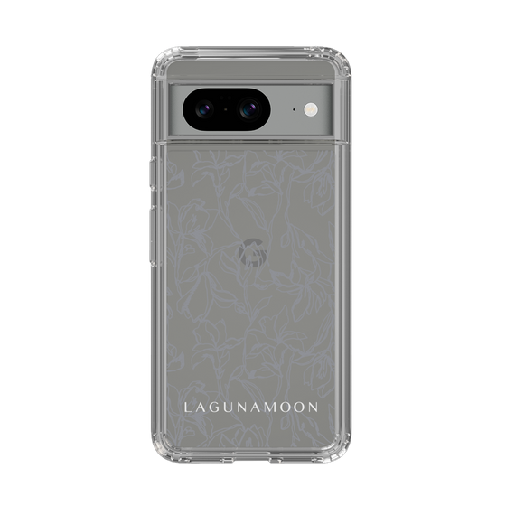 スリムプロテクションケース［ LAGUNAMOON - フワラーパターン - Clear×Grey ］