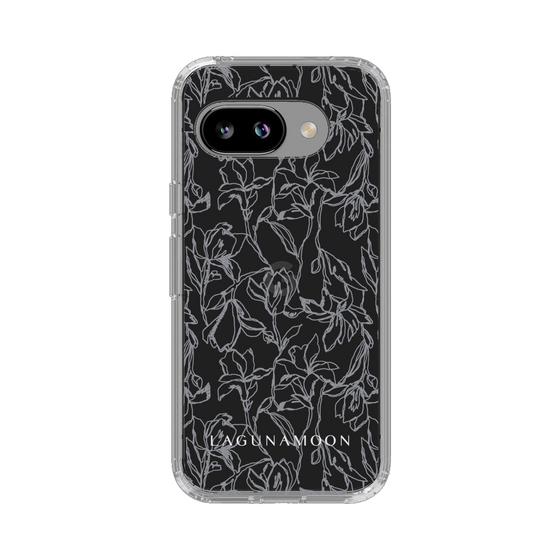 スリムプロテクションケース［ LAGUNAMOON - フワラーパターン - Clear×Grey ］