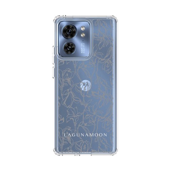 スリムプロテクションケース［ LAGUNAMOON - フワラーパターン - Clear×Grey ］