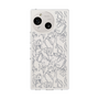 スリムプロテクションケース［ LAGUNAMOON - フワラーパターン - Clear×Grey ］