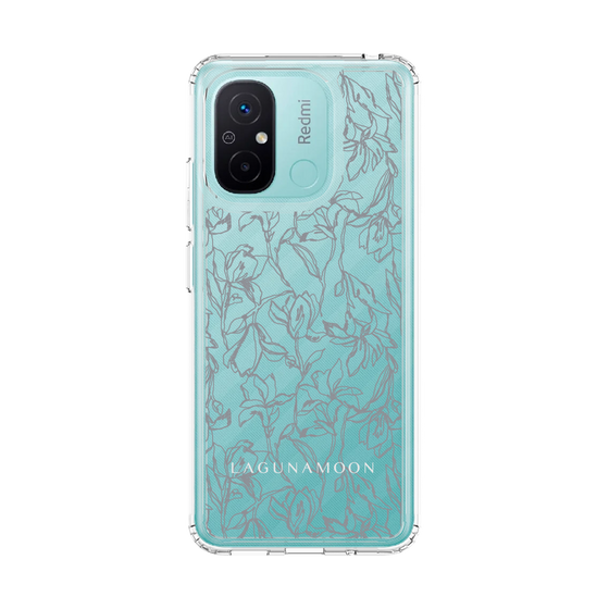 スリムプロテクションケース［ LAGUNAMOON - フワラーパターン - Clear×Grey ］