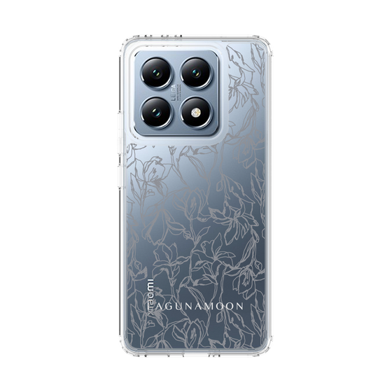 スリムプロテクションケース［ LAGUNAMOON - フワラーパターン - Clear×Grey ］