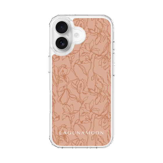 スリムプロテクションケース［ LAGUNAMOON - フラワーパターン - Orange ］