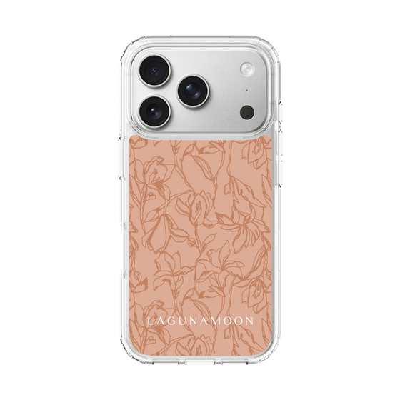 スリムプロテクションケース［ LAGUNAMOON - フラワーパターン - Orange ］
