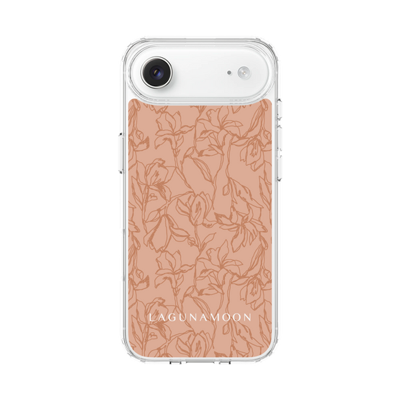 スリムプロテクションケース［ LAGUNAMOON - フラワーパターン - Orange ］