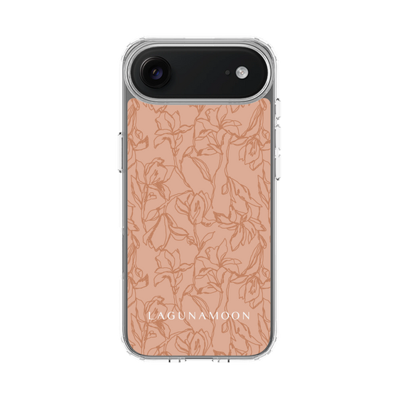 スリムプロテクションケース［ LAGUNAMOON - フラワーパターン - Orange ］