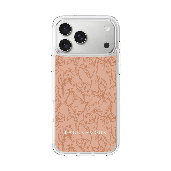 スリムプロテクションケース［ LAGUNAMOON - フラワーパターン - Orange ］