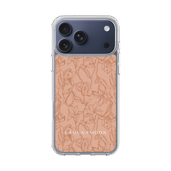 スリムプロテクションケース［ LAGUNAMOON - フラワーパターン - Orange ］