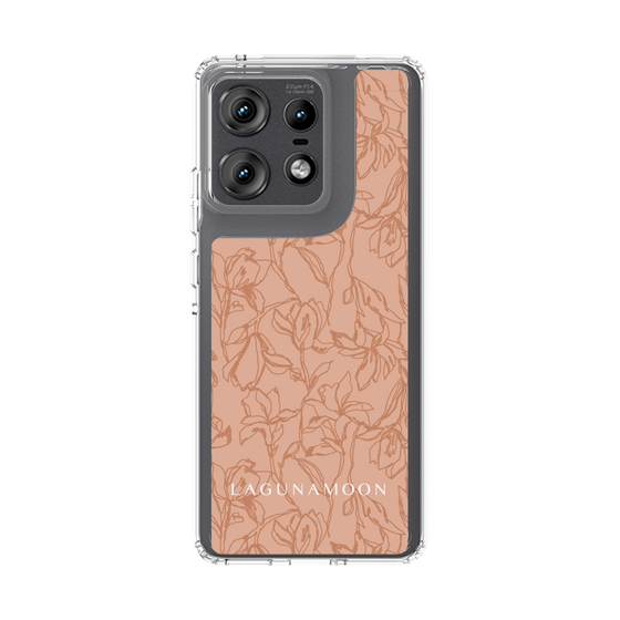 スリムプロテクションケース［ LAGUNAMOON - フワラーパターン - Orange ］