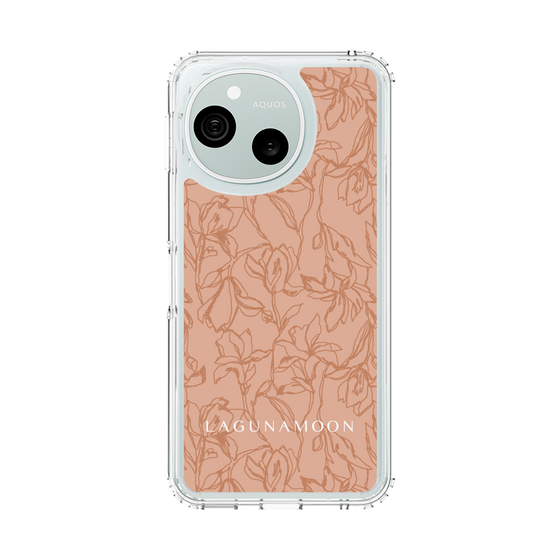 スリムプロテクションケース［ LAGUNAMOON - フラワーパターン - Orange ］