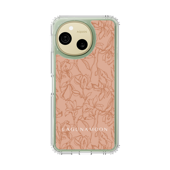 スリムプロテクションケース［ LAGUNAMOON - フラワーパターン - Orange ］