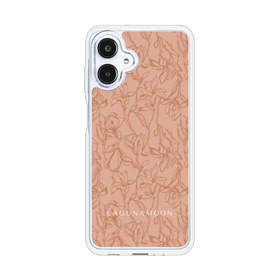 スリムプロテクションケース［ LAGUNAMOON - フワラーパターン - Orange ］