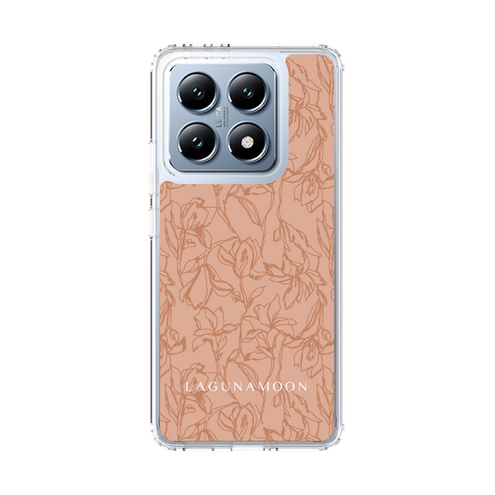 スリムプロテクションケース［ LAGUNAMOON - フワラーパターン - Orange ］