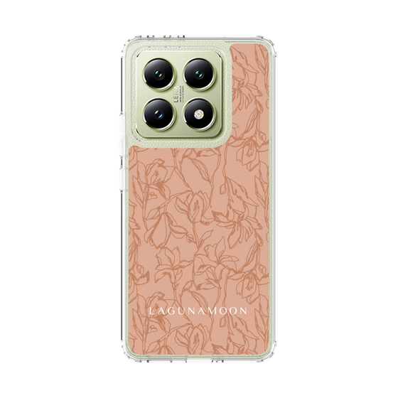 スリムプロテクションケース［ LAGUNAMOON - フワラーパターン - Orange ］