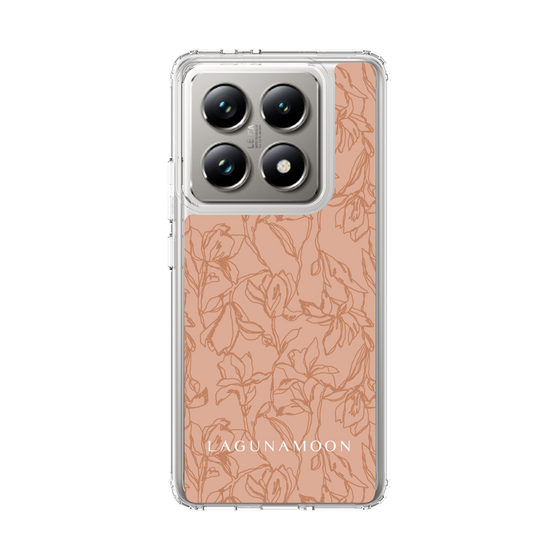 スリムプロテクションケース［ LAGUNAMOON - フワラーパターン - Orange ］
