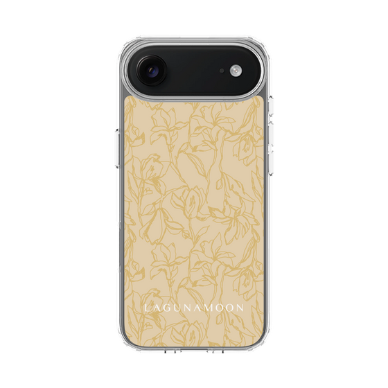 スリムプロテクションケース［ LAGUNAMOON - フラワーパターン - Yellow ］