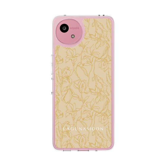 スリムプロテクションケース［ LAGUNAMOON - フワラーパターン - Yellow ］