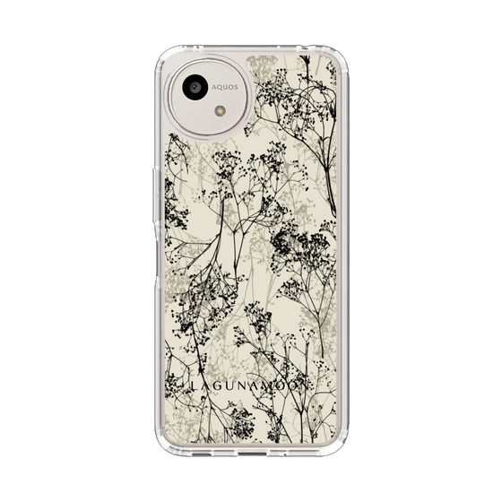 スリムプロテクションケース［ LAGUNAMOON - ボタニカル - Beige ］