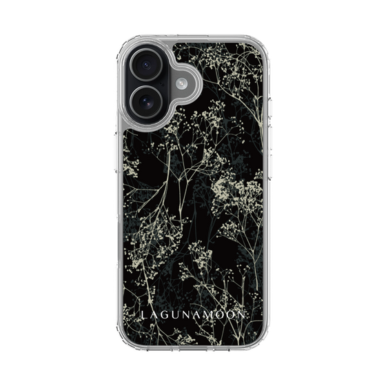 スリムプロテクションケース［ LAGUNAMOON - ボタニカル - Black ］