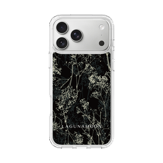 スリムプロテクションケース［ LAGUNAMOON - ボタニカル - Black ］