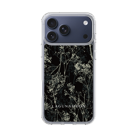 スリムプロテクションケース［ LAGUNAMOON - ボタニカル - Black ］