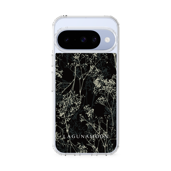 スリムプロテクションケース［ LAGUNAMOON - ボタニカル - Black ］