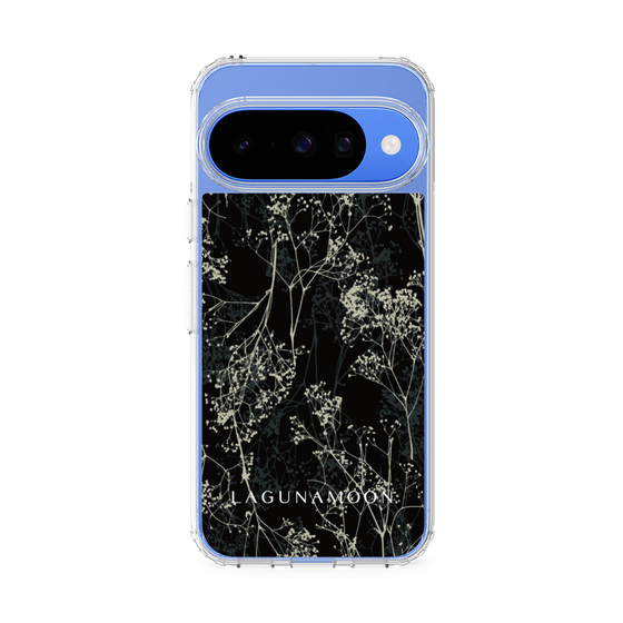 スリムプロテクションケース［ LAGUNAMOON - ボタニカル - Black ］