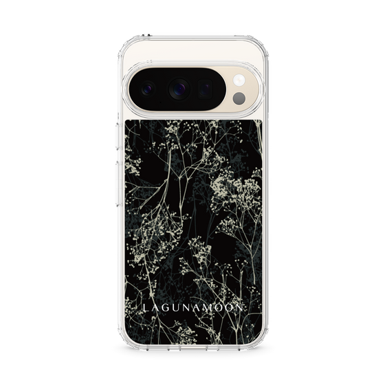 スリムプロテクションケース［ LAGUNAMOON - ボタニカル - Black ］