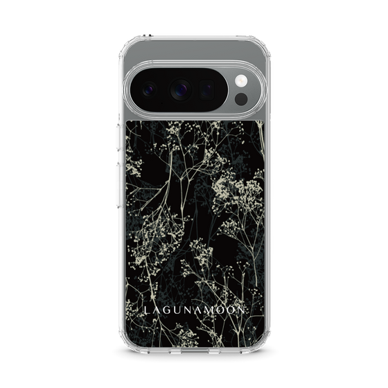 スリムプロテクションケース［ LAGUNAMOON - ボタニカル - Black ］
