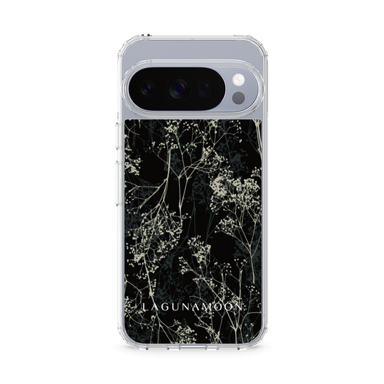 スリムプロテクションケース［ LAGUNAMOON - ボタニカル - Black ］