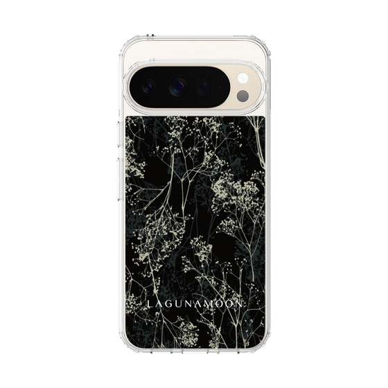スリムプロテクションケース［ LAGUNAMOON - ボタニカル - Black ］