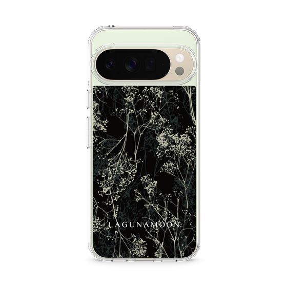 スリムプロテクションケース［ LAGUNAMOON - ボタニカル - Black ］