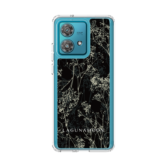 スリムプロテクションケース［ LAGUNAMOON - ボタニカル - Black ］