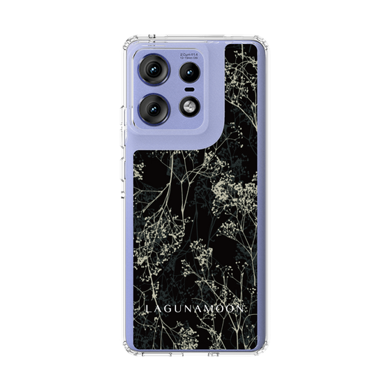 スリムプロテクションケース［ LAGUNAMOON - ボタニカル - Black ］