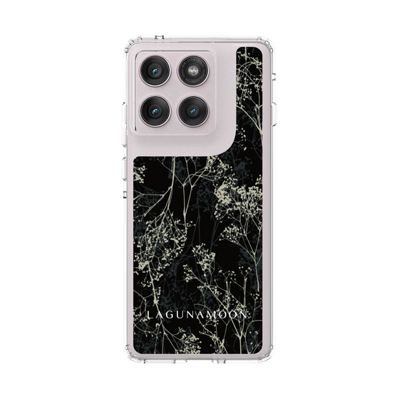 スリムプロテクションケース［ LAGUNAMOON - ボタニカル - Black ］