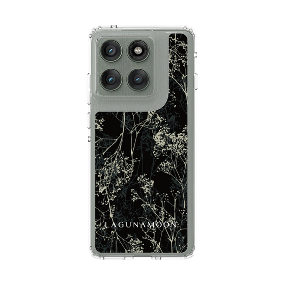 スリムプロテクションケース［ LAGUNAMOON - ボタニカル - Black ］