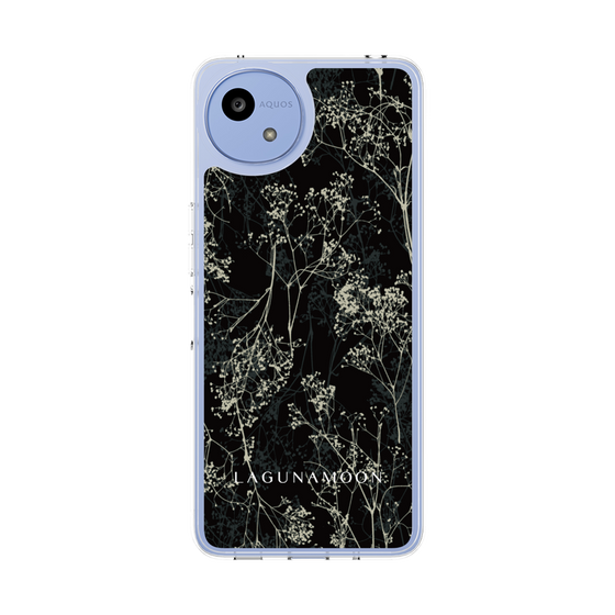 スリムプロテクションケース［ LAGUNAMOON - ボタニカル - Black ］