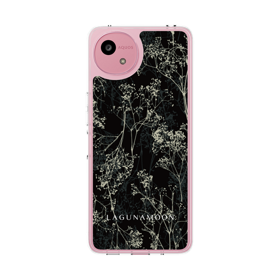 スリムプロテクションケース［ LAGUNAMOON - ボタニカル - Black ］