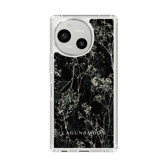 スリムプロテクションケース［ LAGUNAMOON - ボタニカル - Black ］