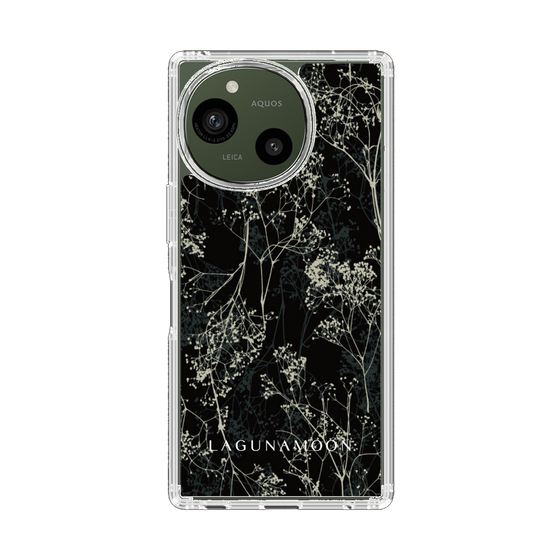 スリムプロテクションケース［ LAGUNAMOON - ボタニカル - Black ］