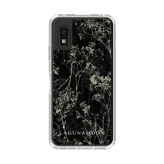 スリムプロテクションケース［ LAGUNAMOON - ボタニカル - Black ］