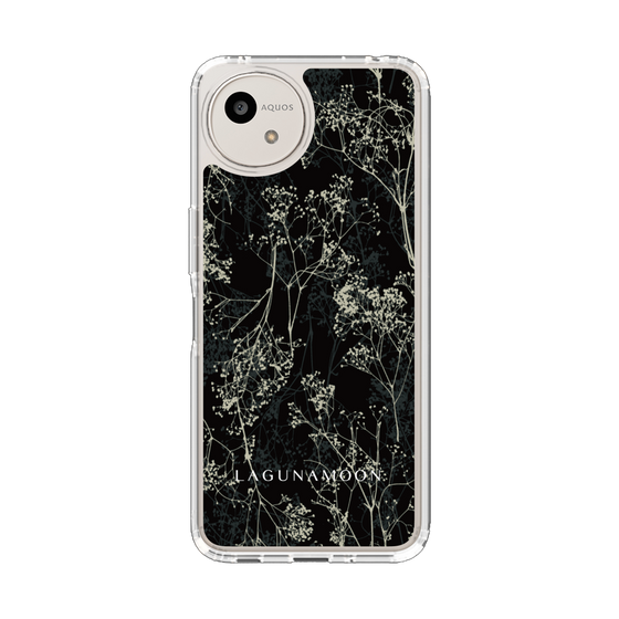スリムプロテクションケース［ LAGUNAMOON - ボタニカル - Black ］