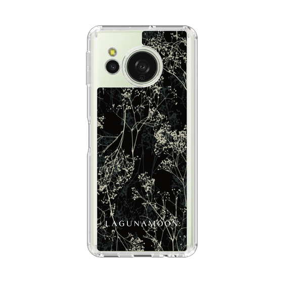 スリムプロテクションケース［ LAGUNAMOON - ボタニカル - Black ］