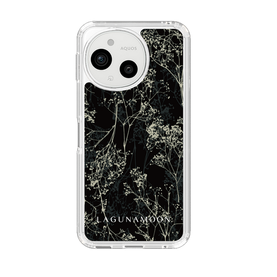 スリムプロテクションケース［ LAGUNAMOON - ボタニカル - Black ］