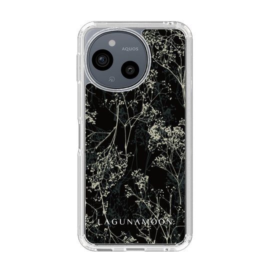 スリムプロテクションケース［ LAGUNAMOON - ボタニカル - Black ］