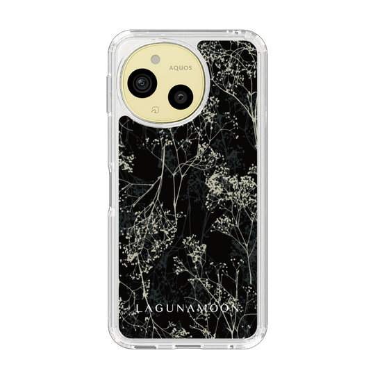 スリムプロテクションケース［ LAGUNAMOON - ボタニカル - Black ］