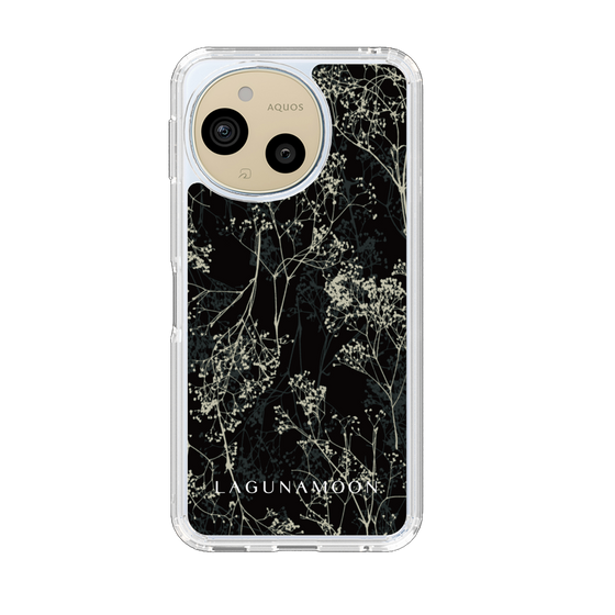 スリムプロテクションケース［ LAGUNAMOON - ボタニカル - Black ］
