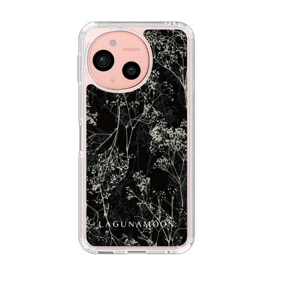 スリムプロテクションケース［ LAGUNAMOON - ボタニカル - Black ］