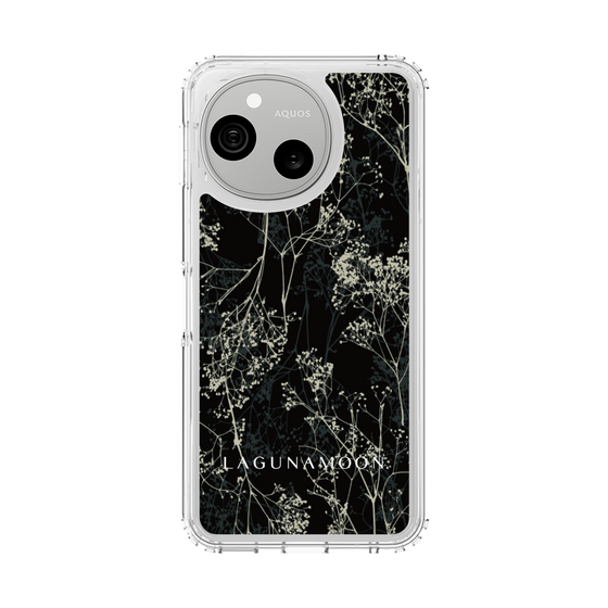 スリムプロテクションケース［ LAGUNAMOON - ボタニカル - Black ］