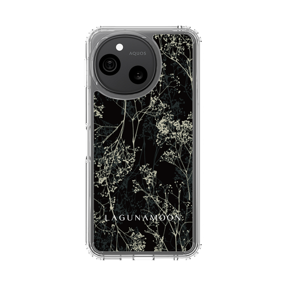 スリムプロテクションケース［ LAGUNAMOON - ボタニカル - Black ］